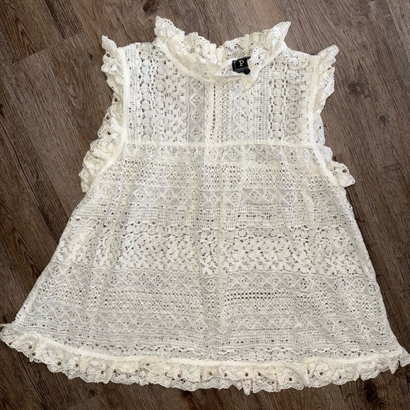 POL • Lace Studded Sleeveless Blouse - Picture 1 of 10